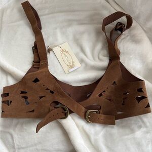 Joyfolie Tan Leather Harness MISPRINT